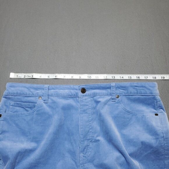 Talbots Pants Womens 14 Blue Corduroy Trousers Fall Teacher Career Work Party - Picture 8 of 15